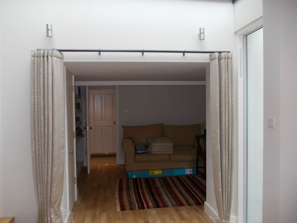 30mm Steel Grey Metropole from Silent Gliss with wave system curtains