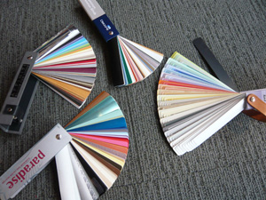 Some of our aluminium venetian blind swatches