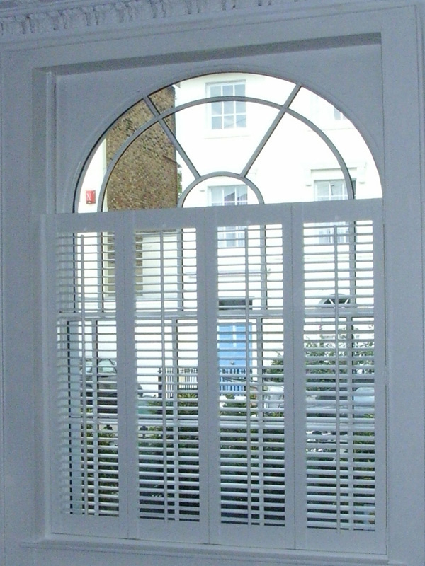 MDF silk white shutters with 47mm louvres