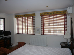 Real cherry wood venetian blinds fitted in Hollan Park