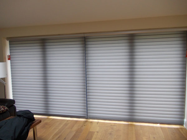 silhouette blinds fitted and lowered in their closed position